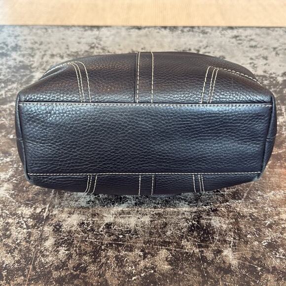 Coach Black Vintage Hamilton Pebbled Leather Handbag Tote Bag 13089 - Picture 4 of 6